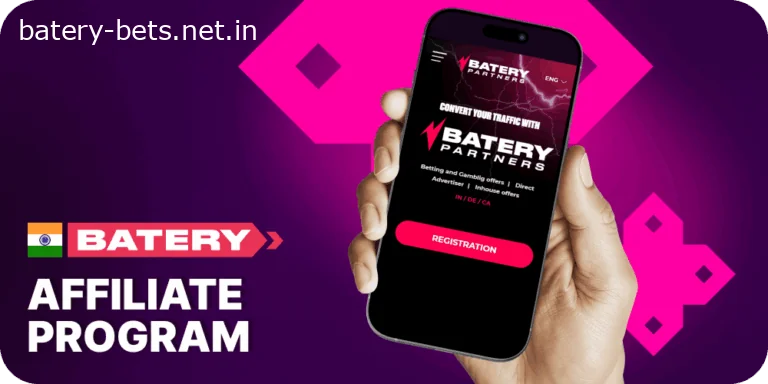 Become an affiliate at Batery Casino in India